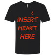 T-Shirts Black / X-Small Insert Heart Here Men's Premium V-Neck