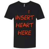 T-Shirts Black / X-Small Insert Heart Here Men's Premium V-Neck