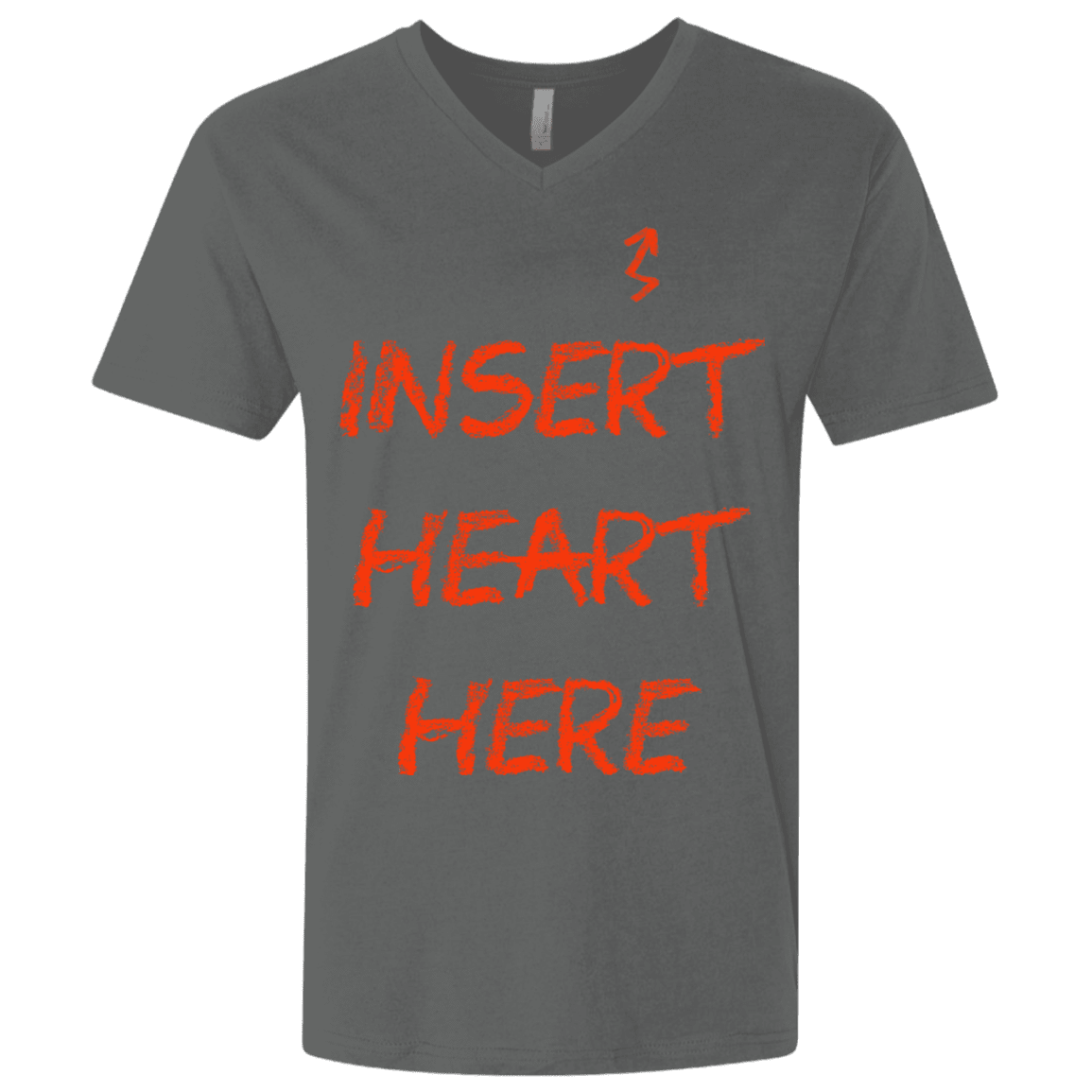 T-Shirts Heavy Metal / X-Small Insert Heart Here Men's Premium V-Neck