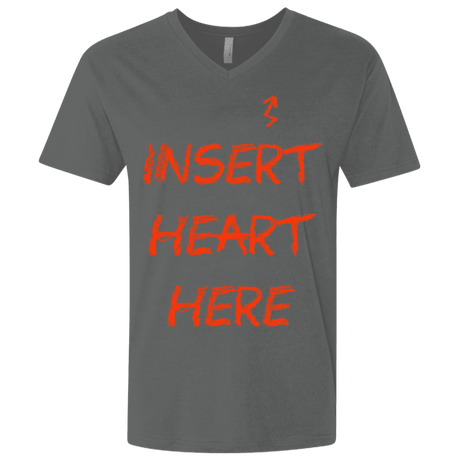 T-Shirts Heavy Metal / X-Small Insert Heart Here Men's Premium V-Neck