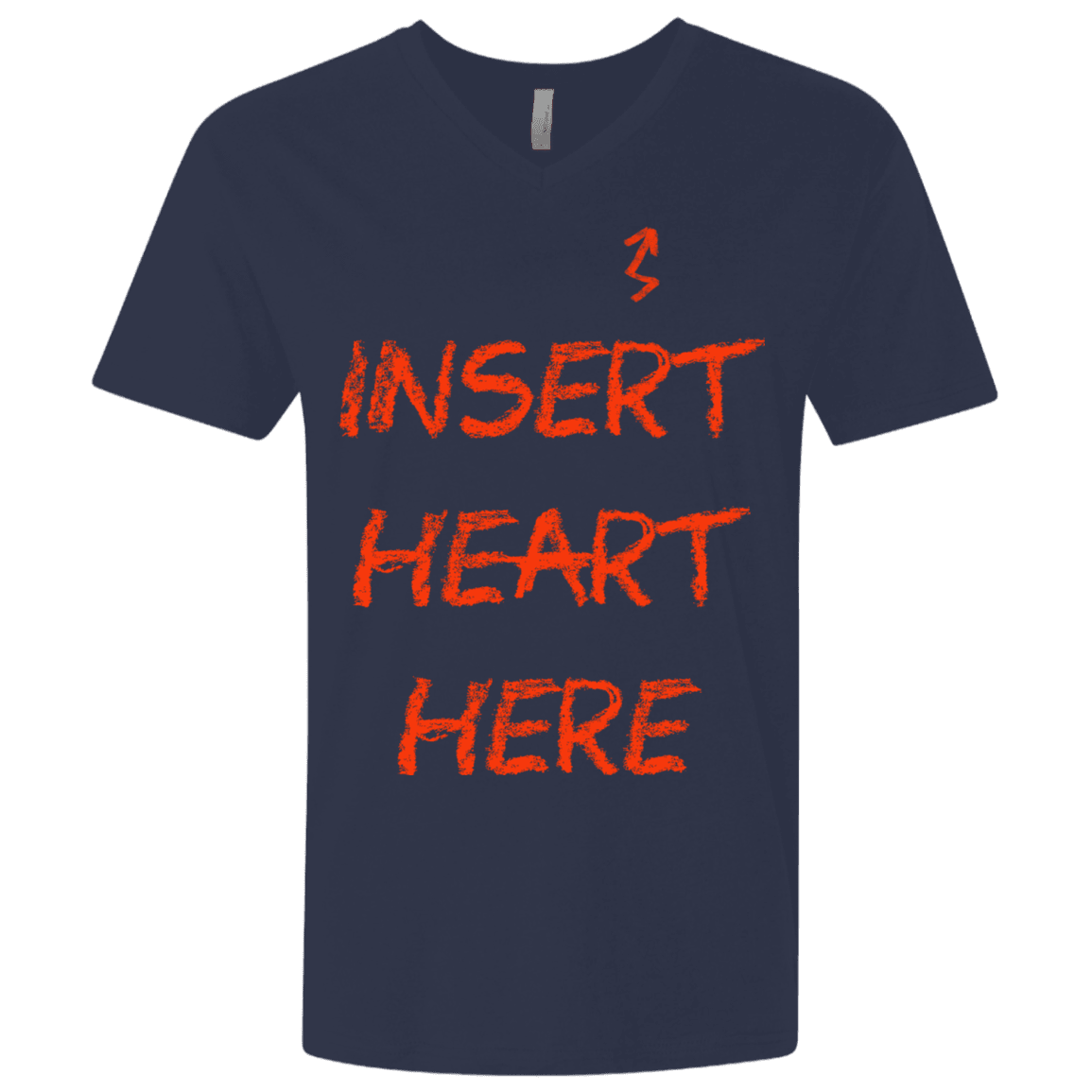T-Shirts Midnight Navy / X-Small Insert Heart Here Men's Premium V-Neck