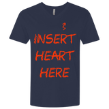 T-Shirts Midnight Navy / X-Small Insert Heart Here Men's Premium V-Neck