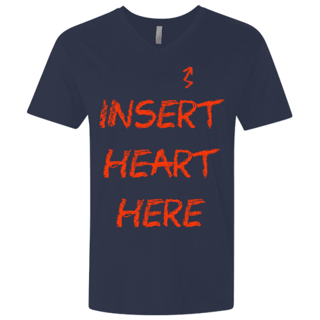 T-Shirts Midnight Navy / X-Small Insert Heart Here Men's Premium V-Neck