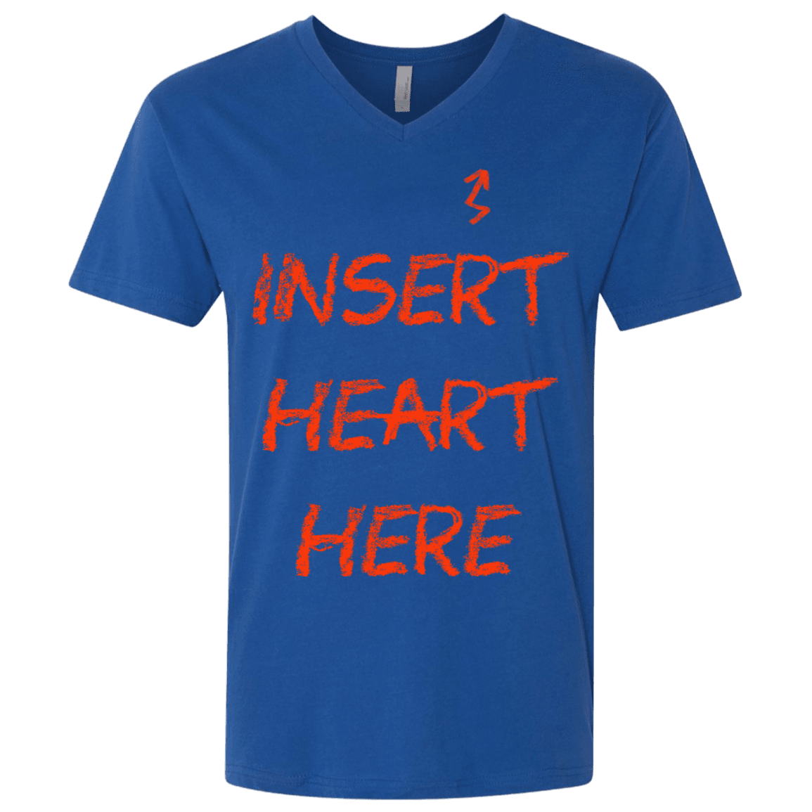 T-Shirts Royal / X-Small Insert Heart Here Men's Premium V-Neck