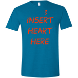 T-Shirts Antique Sapphire / S Insert Heart Here Men's Semi-Fitted Softstyle