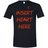 T-Shirts Black / X-Small Insert Heart Here Men's Semi-Fitted Softstyle
