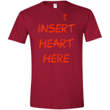 T-Shirts Cardinal Red / S Insert Heart Here Men's Semi-Fitted Softstyle