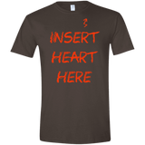 T-Shirts Dark Chocolate / S Insert Heart Here Men's Semi-Fitted Softstyle
