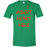 T-Shirts Heather Irish Green / S Insert Heart Here Men's Semi-Fitted Softstyle