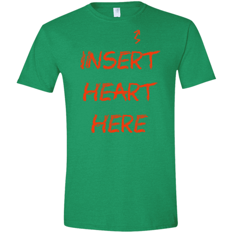 T-Shirts Heather Irish Green / S Insert Heart Here Men's Semi-Fitted Softstyle