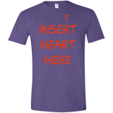 T-Shirts Heather Purple / S Insert Heart Here Men's Semi-Fitted Softstyle