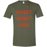 T-Shirts Military Green / S Insert Heart Here Men's Semi-Fitted Softstyle