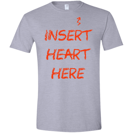T-Shirts Sport Grey / X-Small Insert Heart Here Men's Semi-Fitted Softstyle