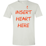 T-Shirts White / X-Small Insert Heart Here Men's Semi-Fitted Softstyle
