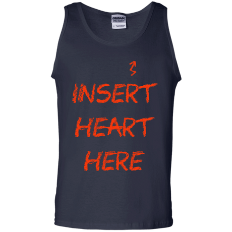T-Shirts Navy / S Insert Heart Here Men's Tank Top