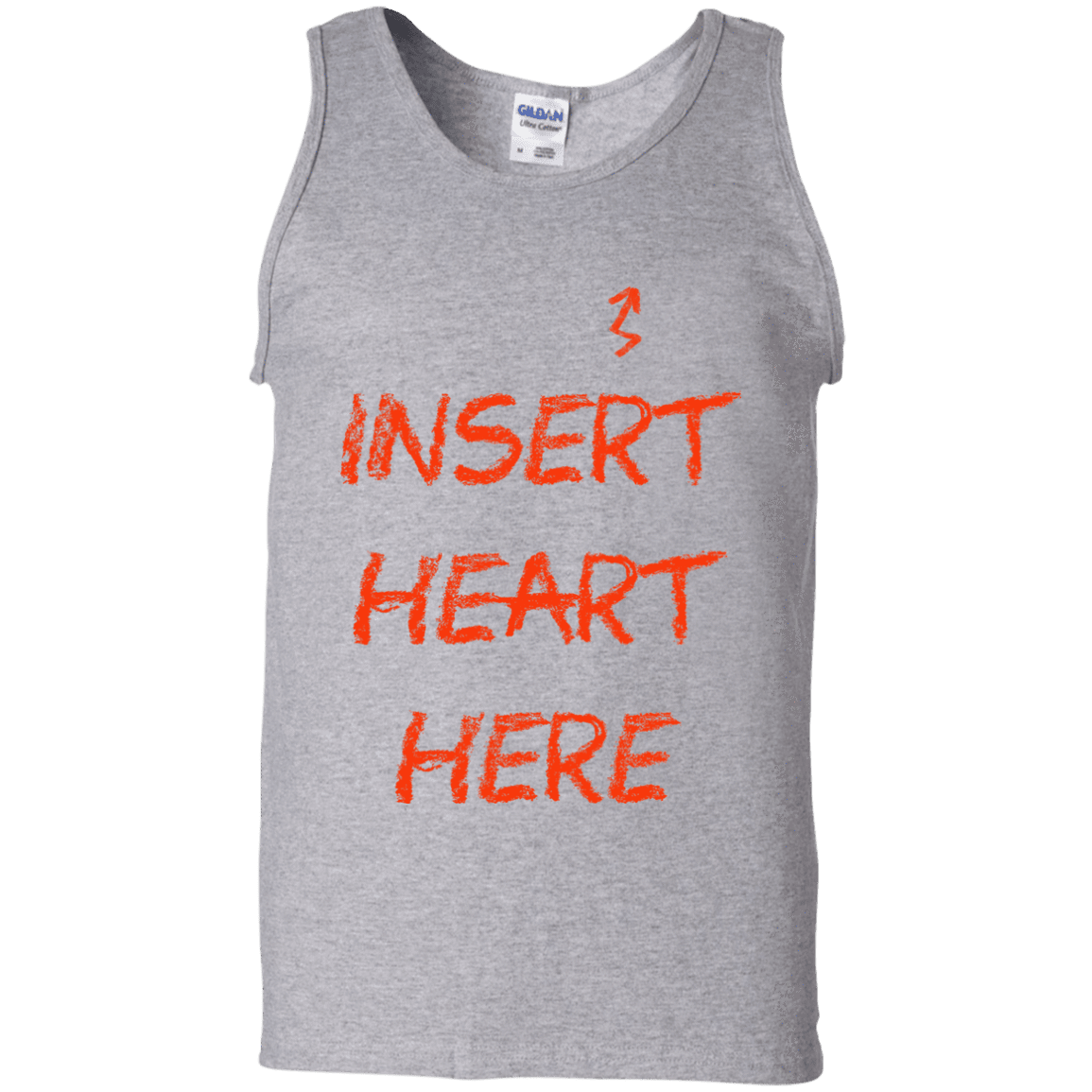 T-Shirts Sport Grey / S Insert Heart Here Men's Tank Top