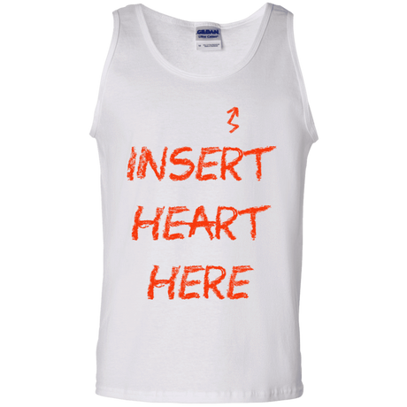 T-Shirts White / S Insert Heart Here Men's Tank Top