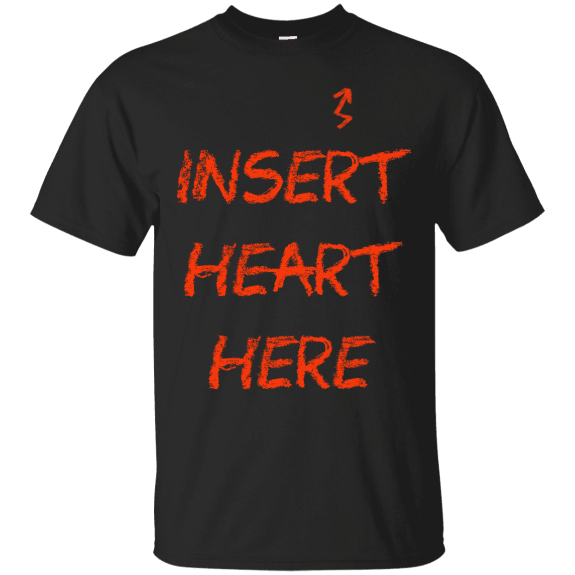 T-Shirts Black / S Insert Heart Here T-Shirt