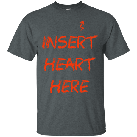 T-Shirts Dark Heather / S Insert Heart Here T-Shirt