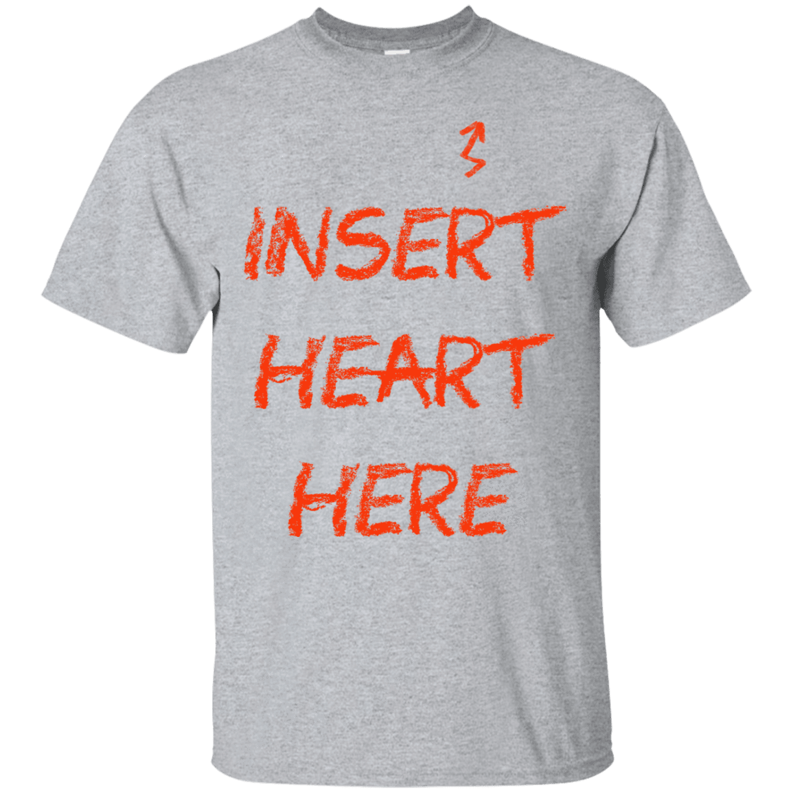 T-Shirts Sport Grey / S Insert Heart Here T-Shirt