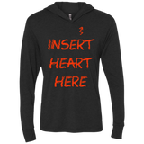 T-Shirts Vintage Black / X-Small Insert Heart Here Triblend Long Sleeve Hoodie Tee