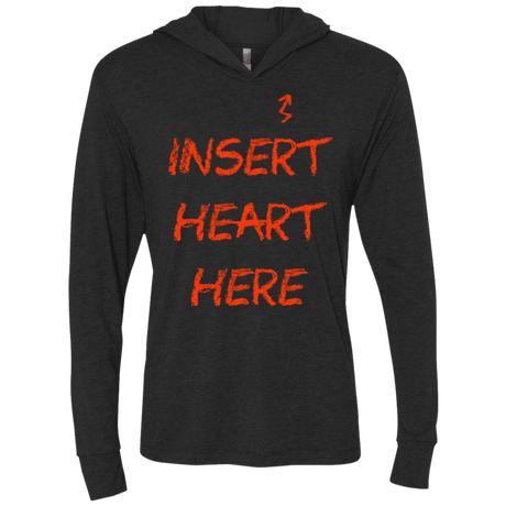 T-Shirts Vintage Black / X-Small Insert Heart Here Triblend Long Sleeve Hoodie Tee