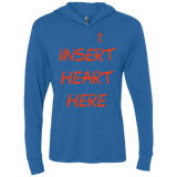 T-Shirts Vintage Royal / X-Small Insert Heart Here Triblend Long Sleeve Hoodie Tee
