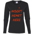 T-Shirts Black / S Insert Heart Here Women's Long Sleeve T-Shirt