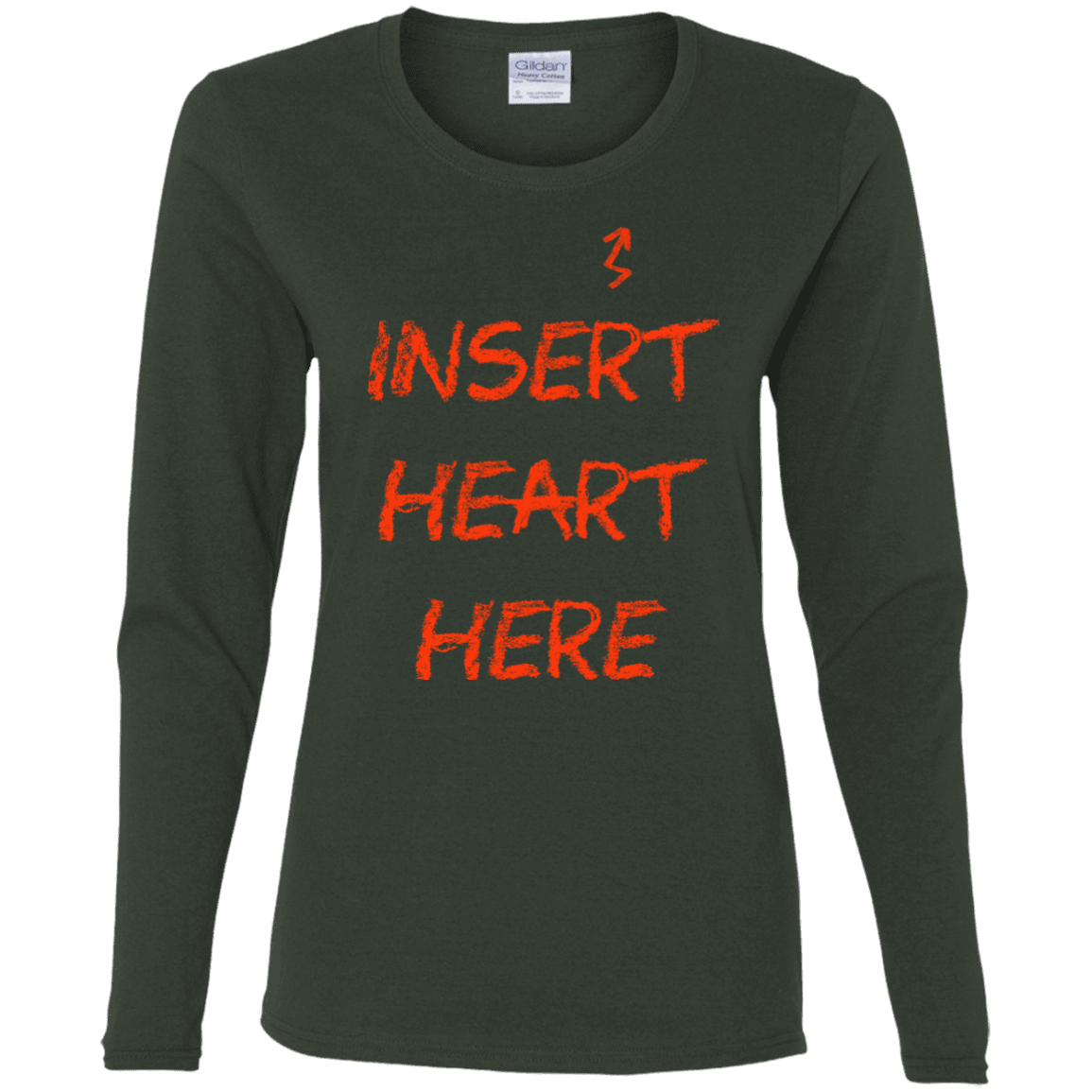 T-Shirts Forest / S Insert Heart Here Women's Long Sleeve T-Shirt