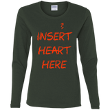 T-Shirts Forest / S Insert Heart Here Women's Long Sleeve T-Shirt