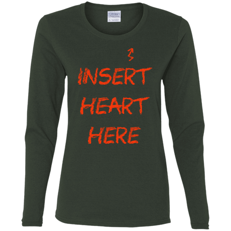 T-Shirts Forest / S Insert Heart Here Women's Long Sleeve T-Shirt