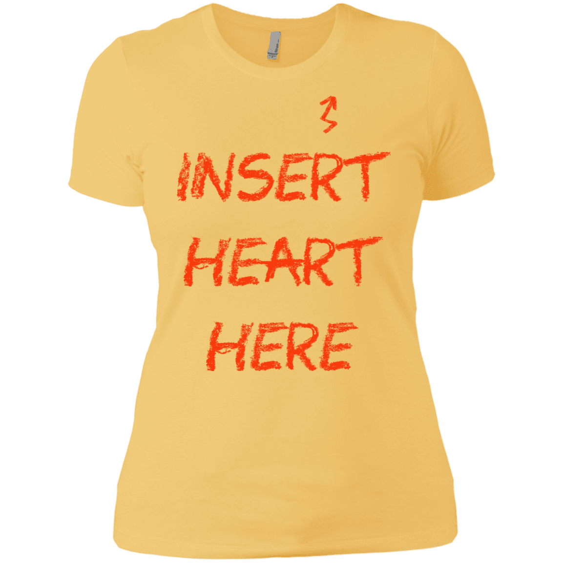 T-Shirts Banana Cream/ / X-Small Insert Heart Here Women's Premium T-Shirt