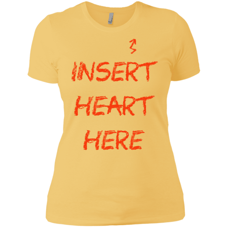 T-Shirts Banana Cream/ / X-Small Insert Heart Here Women's Premium T-Shirt