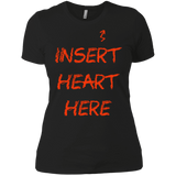 T-Shirts Black / X-Small Insert Heart Here Women's Premium T-Shirt