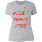 T-Shirts Heather Grey / X-Small Insert Heart Here Women's Premium T-Shirt