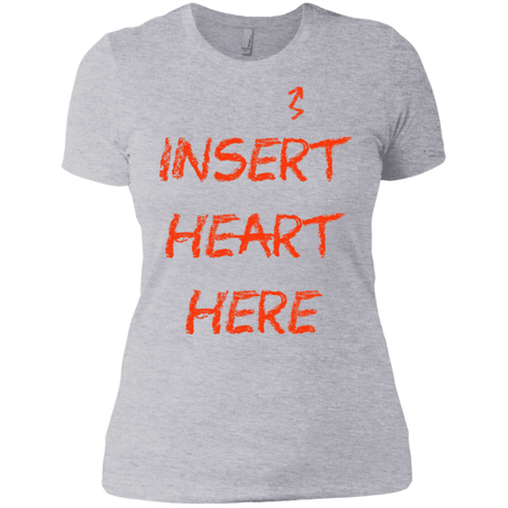T-Shirts Heather Grey / X-Small Insert Heart Here Women's Premium T-Shirt