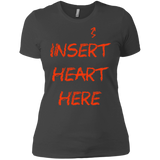 T-Shirts Heavy Metal / X-Small Insert Heart Here Women's Premium T-Shirt