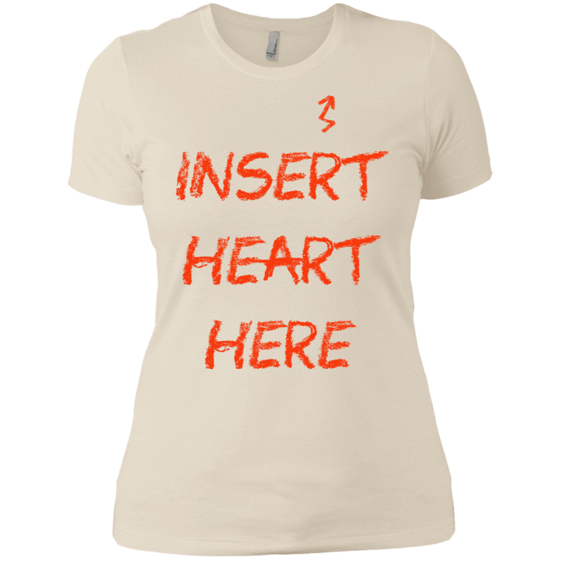 T-Shirts Ivory/ / X-Small Insert Heart Here Women's Premium T-Shirt