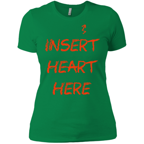 T-Shirts Kelly Green / X-Small Insert Heart Here Women's Premium T-Shirt