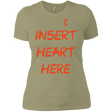T-Shirts Light Olive / X-Small Insert Heart Here Women's Premium T-Shirt