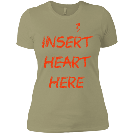 T-Shirts Light Olive / X-Small Insert Heart Here Women's Premium T-Shirt