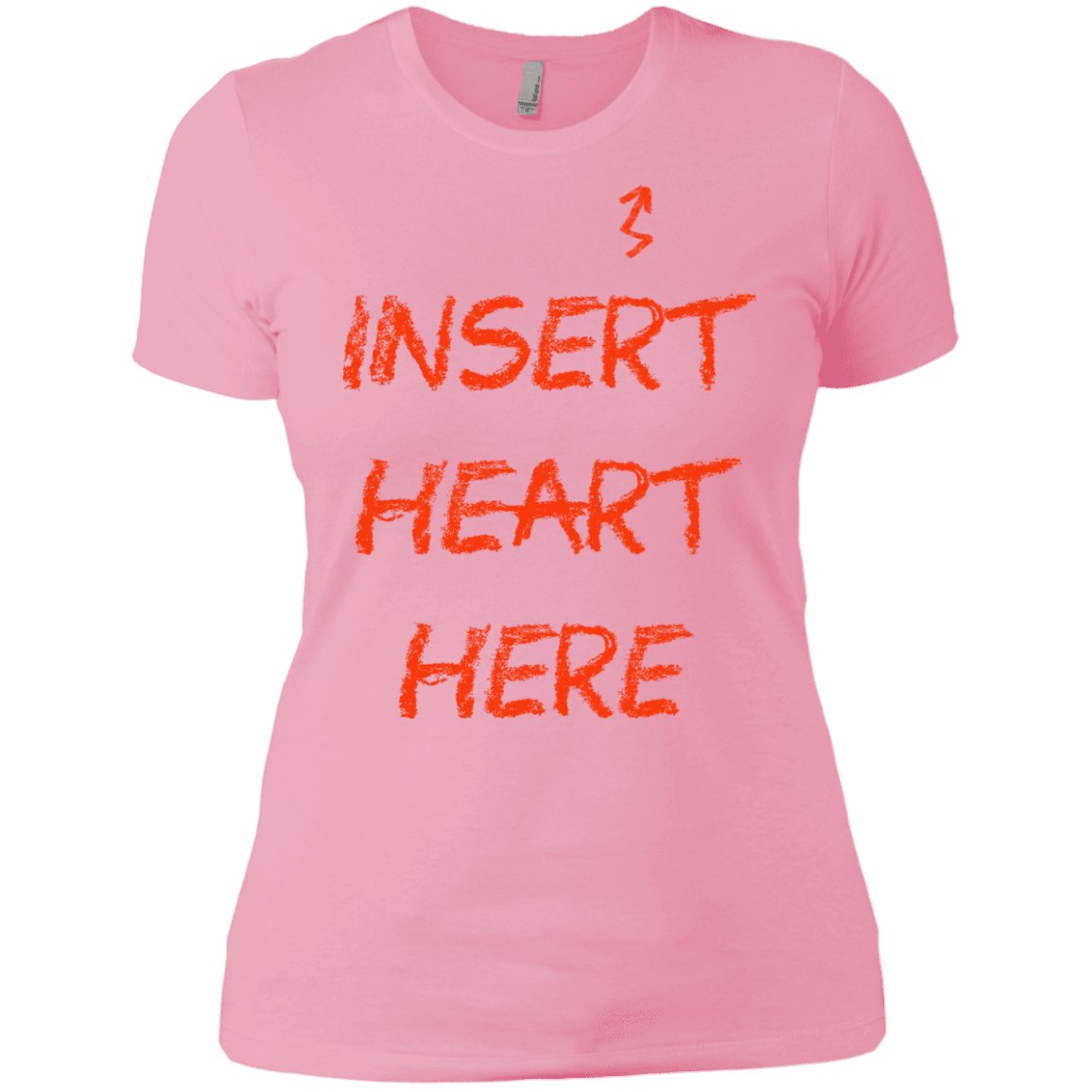T-Shirts Light Pink / X-Small Insert Heart Here Women's Premium T-Shirt