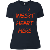T-Shirts Midnight Navy / X-Small Insert Heart Here Women's Premium T-Shirt