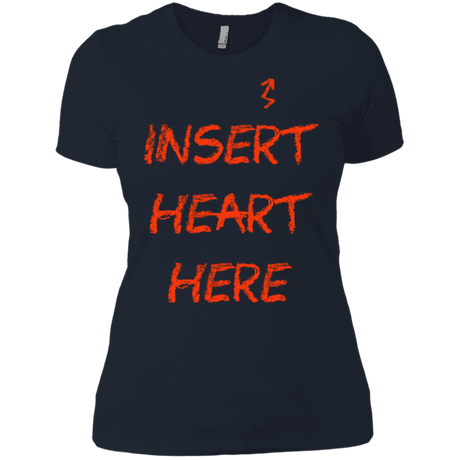 T-Shirts Midnight Navy / X-Small Insert Heart Here Women's Premium T-Shirt