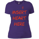 T-Shirts Purple Rush/ / X-Small Insert Heart Here Women's Premium T-Shirt