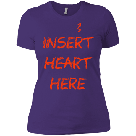 T-Shirts Purple Rush/ / X-Small Insert Heart Here Women's Premium T-Shirt