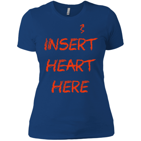 T-Shirts Royal / X-Small Insert Heart Here Women's Premium T-Shirt