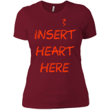 T-Shirts Scarlet / X-Small Insert Heart Here Women's Premium T-Shirt