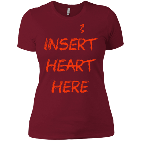 T-Shirts Scarlet / X-Small Insert Heart Here Women's Premium T-Shirt