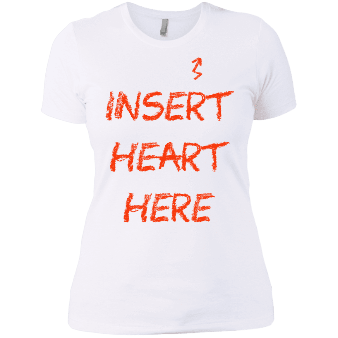 T-Shirts White / X-Small Insert Heart Here Women's Premium T-Shirt